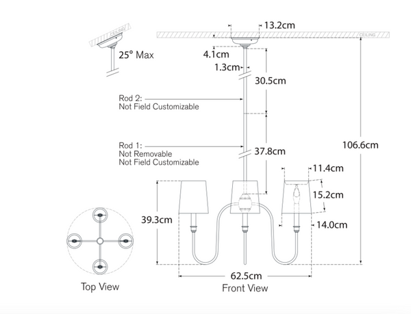Thomas O'Brien Vendome Small Chandelier