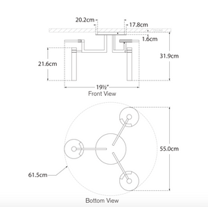 Plafon Melange Large projektu Kelly Wearstler marki Visual Comfort