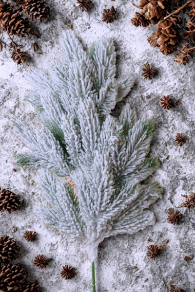 Christmas ornament - a snow-covered pine branch