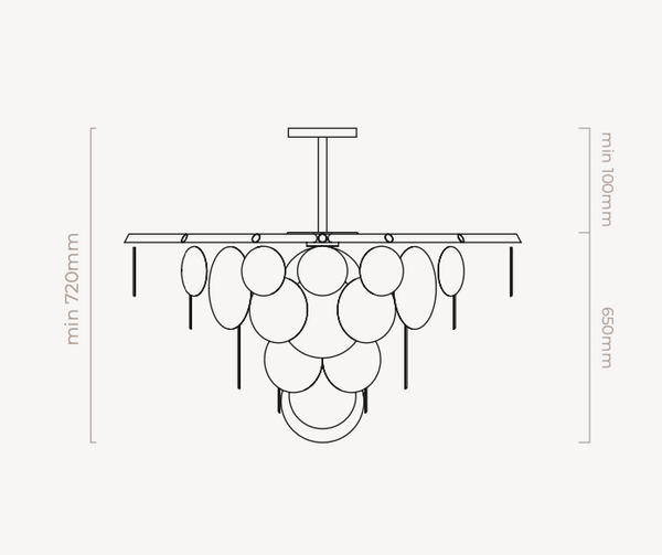 Nimbus Pendant Medium chandelier by CTO Lighting