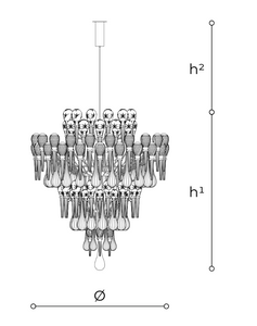 Etoile 575/70 chandelier by Italamp