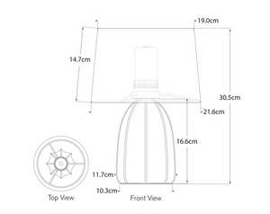 Lampa stołowa bezprzewodowa Melanie 12" projektu Barbara Barry 