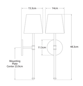 Camille wall lamp by Suzanne Kasler
