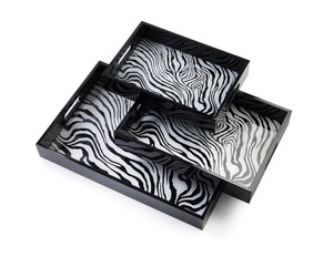 Roberto Cavalli Home tray, from the Zebrage collection (Medium)