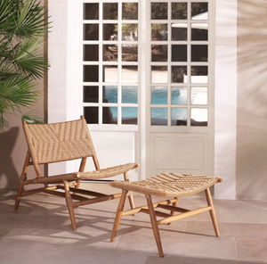 Laroc garden chair and footstool by Eichholtz