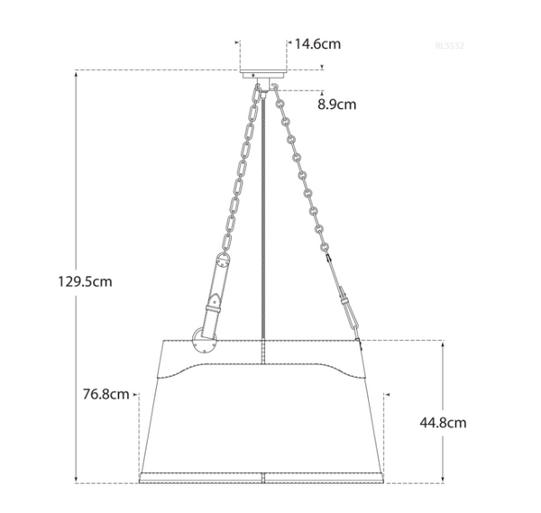 Karlie Large pendant lamp by Ralph Lauren Home