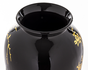 Black Gold Branch ceramic vase