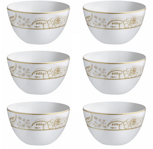 Set of six rice bowls from Roberto Cavalli Home's Blooming Roses collection