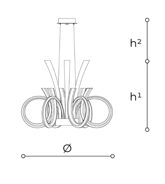 Żyrandol Pulsa marki Italamp