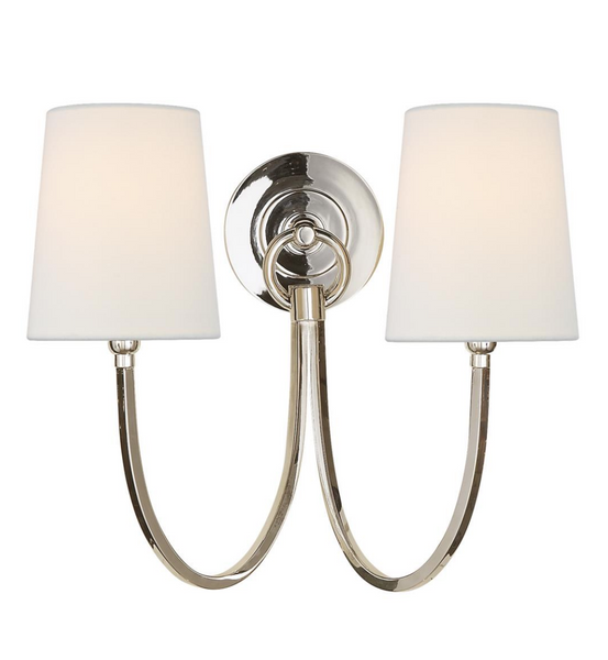 Reed Double wall lamp by Thomas O'Brien