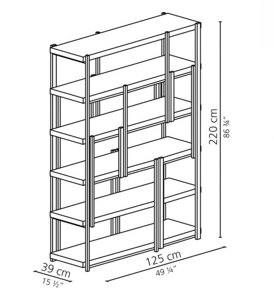 Mondrian bookshelf by Casamilano
