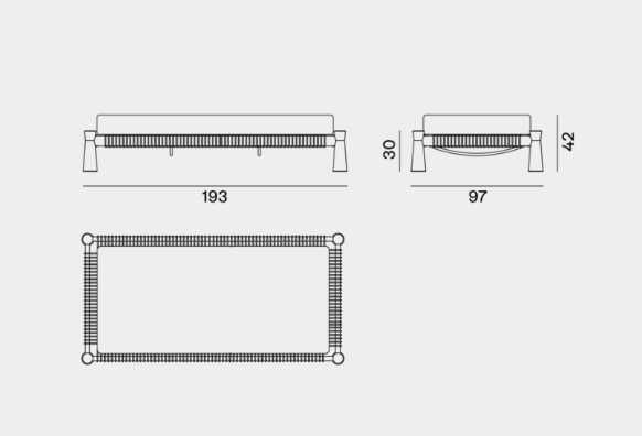Ławka ogrodowa Guna 02 marki Gervasoni 1882