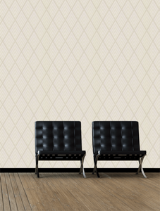 Jazz Age Geometric-Cream wallpaper by Ralph Lauren Home, from the Penthouse collection 