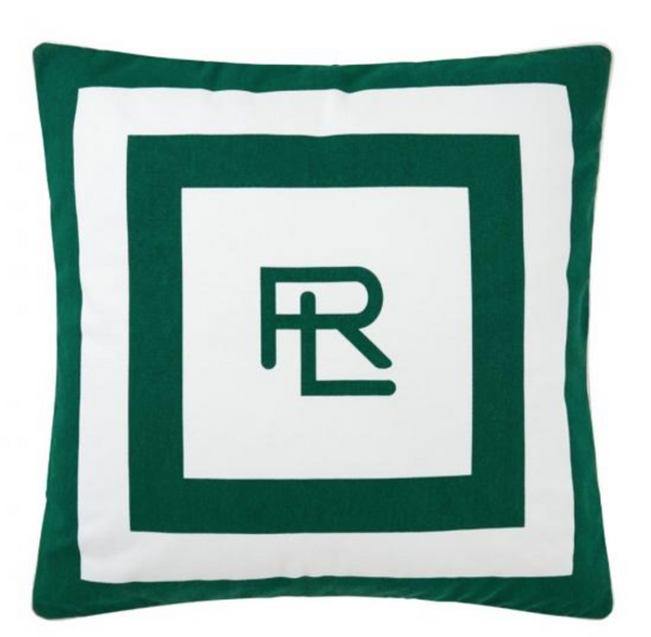 Ralph Lauren Home's Holton Green White decorative cushion 