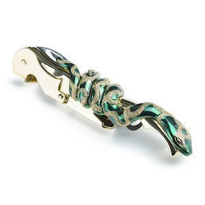 Roberto Cavalli Home Snake Green wine corkscrew