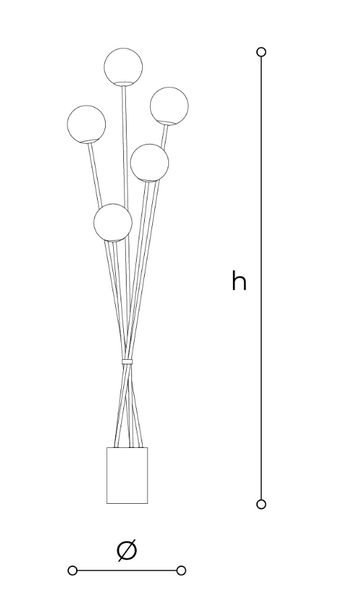 Tea floor lamp by Italamp