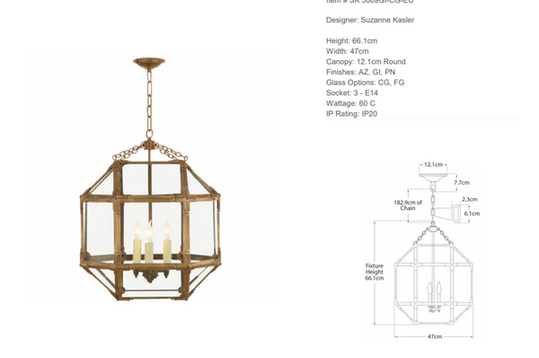 Suzanne Kasler Morris Medium Pendant Lamp
