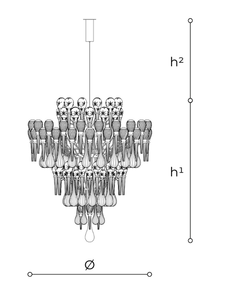 Etoile 575/70 chandelier by Italamp