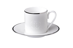 Roberto Cavalli Home coffee cup, from the Lizzard (Platin) collection