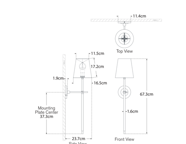 Thomas O'Brien Bryant Large wall lamp by Visual Comfort