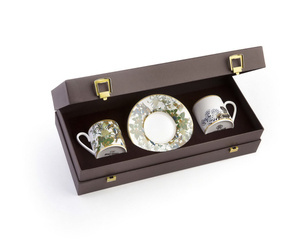 Set of two Roberto Cavalli Home coffee cups, from the Flowers collection