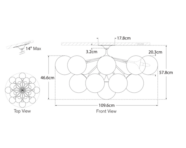 Plafon Cristol 43" projektu Aerin marki Visual Comfort
