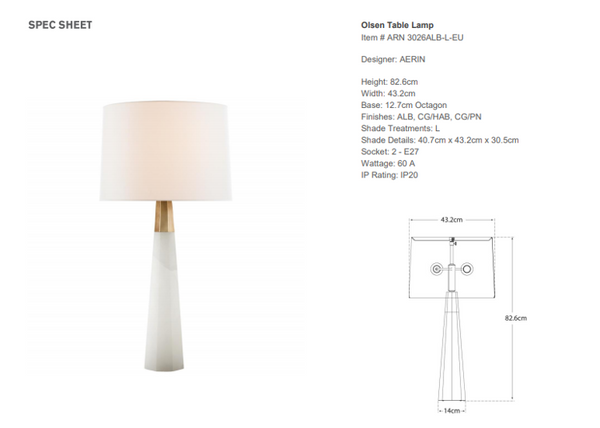 Aerin Olsen Table Lamp