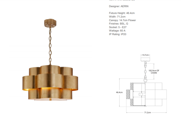 Lampa wisząca Aerin Arabelle marki Visual Comfort