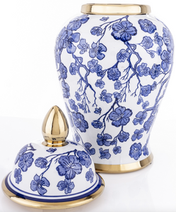 XXL vase with gold decoration