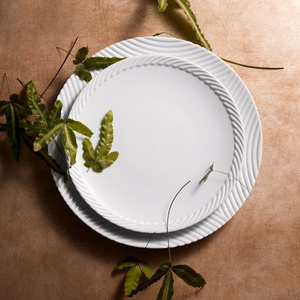 L'Objet dinner plate, from the Corde (White) collection
