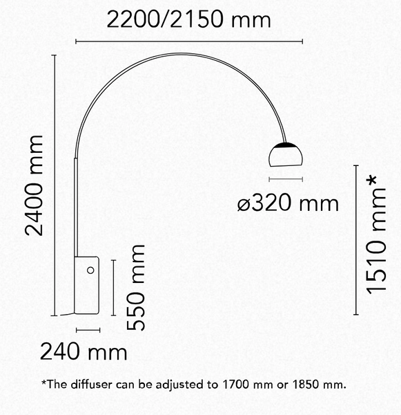 Arco Led floor lamp by Flos