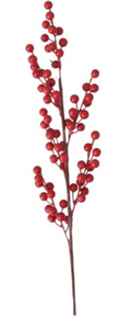 Christmas decoration - a branch with hawthorn berries