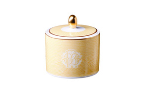 Roberto Cavalli Home sugar bowl, from the Lizzard (Gold) collection
