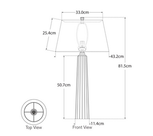 Lampa stołowa Fluted Spire Large projektu Chapman & Myers marki Visual Comfort