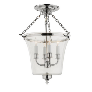 Sussex Semi-Flush Bell Jar Lantern by Chapman & Myers