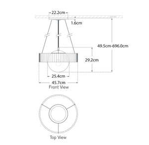 Żyrandol Arena 18" projektu Windsor Smith marki Visual Comfort