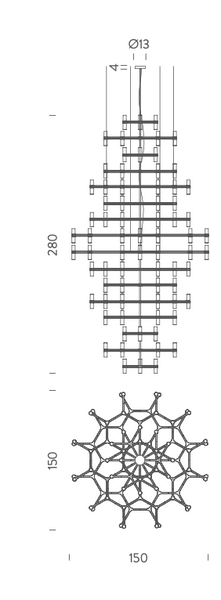 Crown Royal chandelier by Nemo Lighting