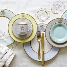 Set of six dessert plates by Roberto Cavalli Home, from the Lizzard (Sunrise) collection