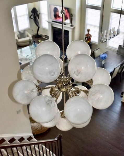 Aerin Cristol Large chandelier by Visual Comfort