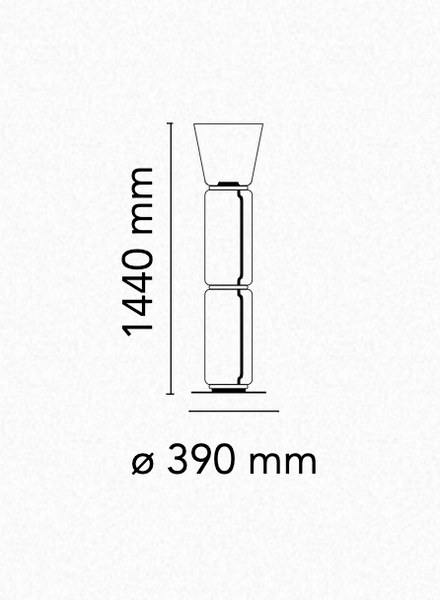 Noctambule Floor 2 High Cylinder Base floor lamp by Flos