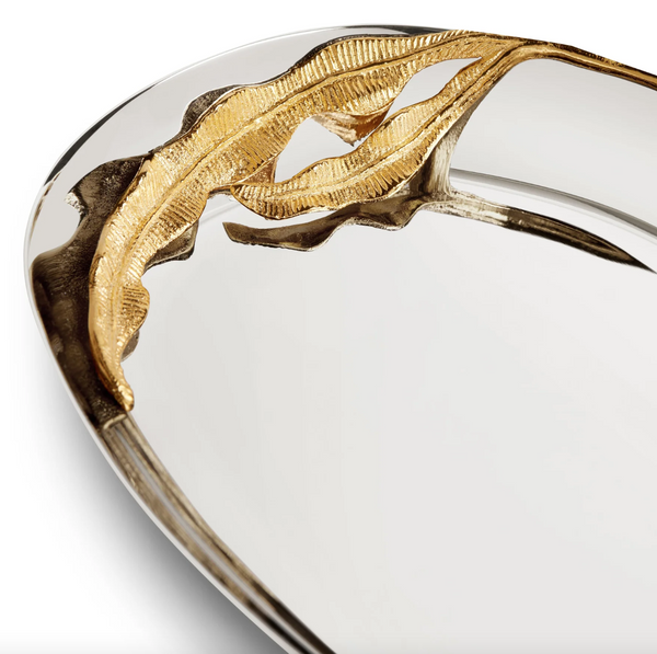 L'Objet Fern stainless steel tray