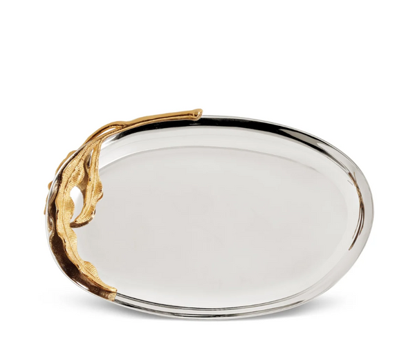 L'Objet Fern stainless steel tray