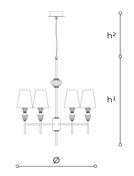 Giuno chandelier by Italamp