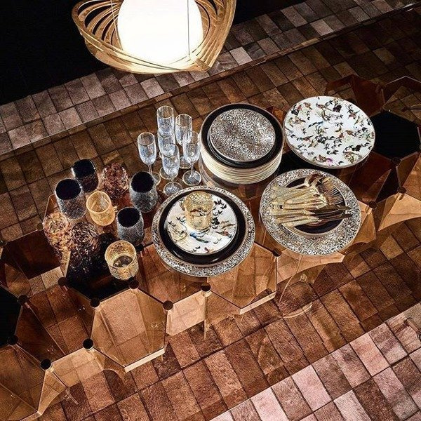 Talerz obiadowy Roberto Cavalli Home, z kolekcji Garden's Birds