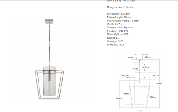Lampa wisząca Ian K.Fowler Presidio