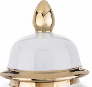 White Gold Classic ceramic vase