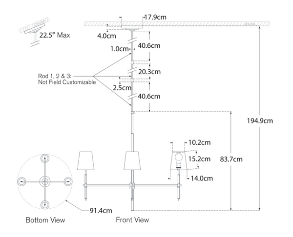 Bryant Large Wrapped Chandelier by Thomas O'Brien by Visual Comfort