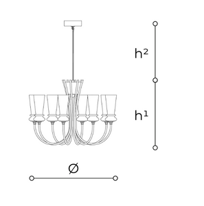 Licio chandelier by Italamp