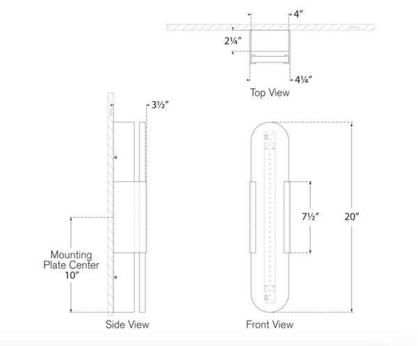 Kinkiet Melange 20" projektu Kelly Wearstler marki Visual Comfort