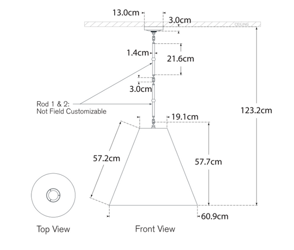 Goodman Large pendant lamp by Thomas O'Brien